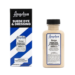 Angelus Suede Dye and Dressing, 3 fl oz/89ml Bottle. Beige