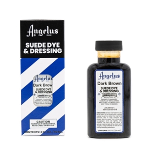Angelus Suede Dye and Dressing, 3 fl oz/89ml Bottle. Dark Brown