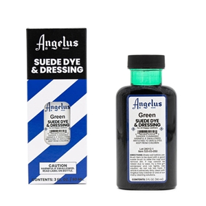 Angelus Suede Dye and Dressing, 3 fl oz/89ml Bottle. Green