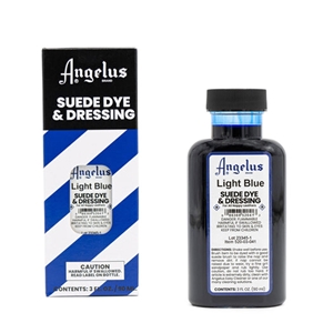 Angelus Suede Dye and Dressing, 3 fl oz/89ml Bottle. Light Blue