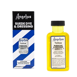 Angelus Suede Dye and Dressing, 3 fl oz/89ml Bottle. Yellow