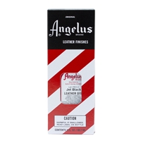 Angelus Leather Dye, 3 fl oz/89ml Bottle. 002 Jet Black