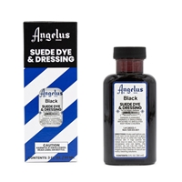 Angelus Suede Dye and Dressing, 3 fl oz/89ml Bottle. Black