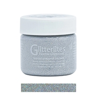 Angelus Glitterlites Acrylic Leather Paint 1 fl oz/30ml Bottle. White Sugar