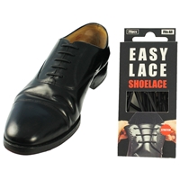 Easy Lace Silicone Shoelaces - Round Black - Box of 20 pieces