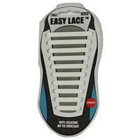 Easy Lace Silicone Shoelaces - Flat White - Card of 20 pieces