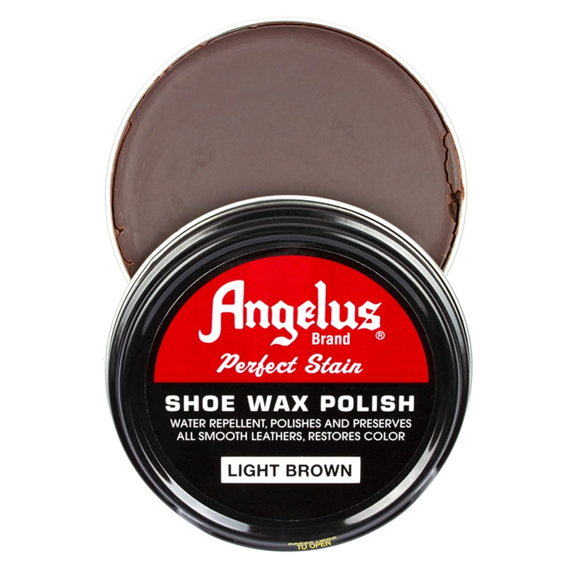Angelus Perfect Stain Wax Shoe Polish Light Brown