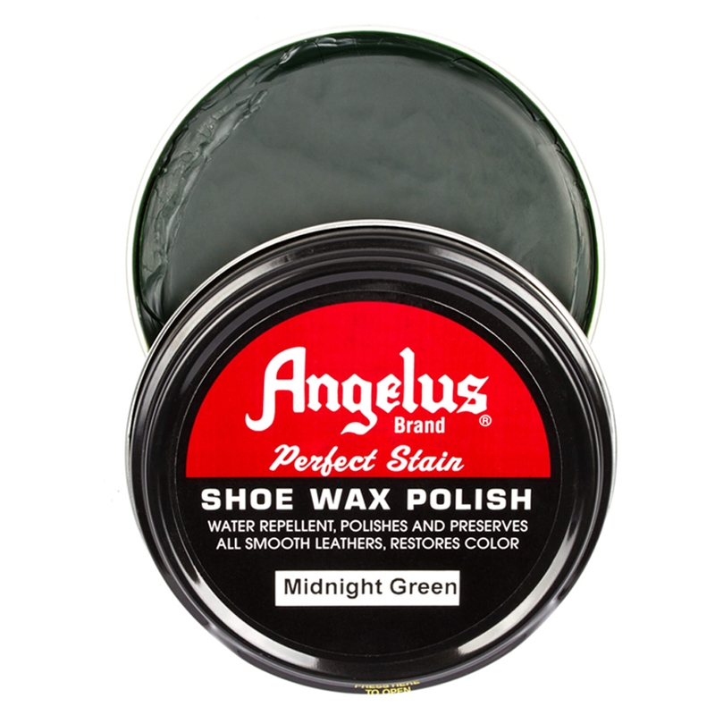 Angelus Perfect Stain Wax Shoe Polish 60ml Midnight Green