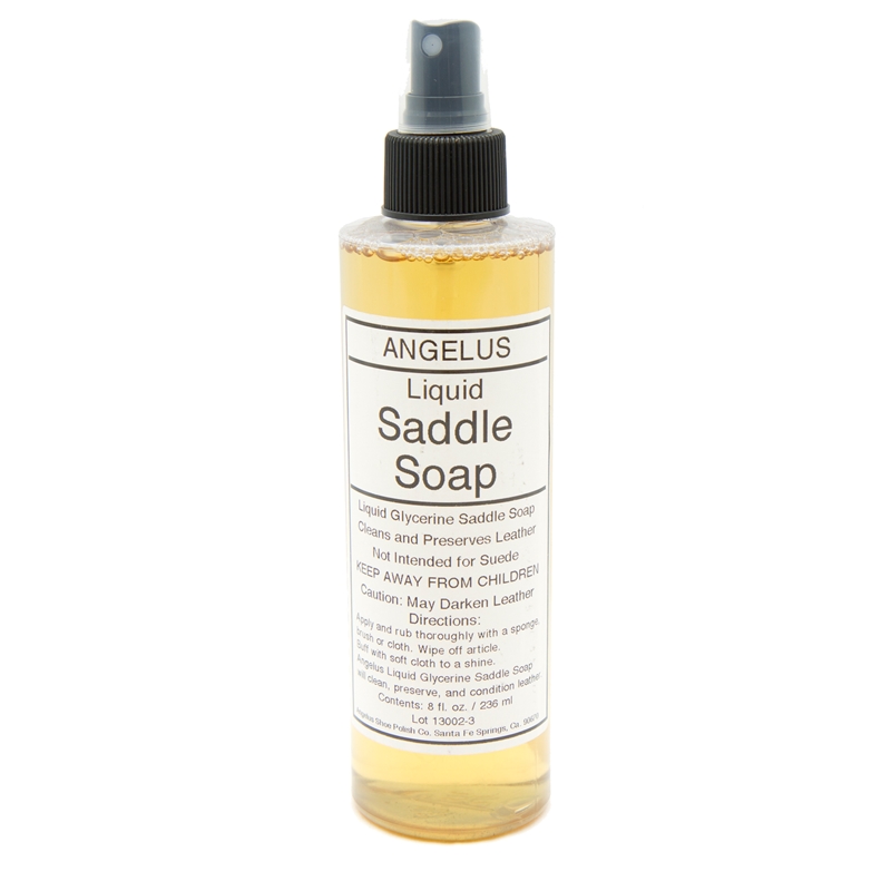 Angelus Liquid Saddle Soap 8 oz Pump Action Aerosol