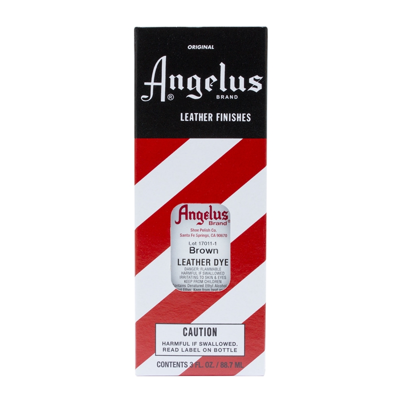 Angelus Leather Dye, 3 fl oz/89ml Bottle. 014 Brown