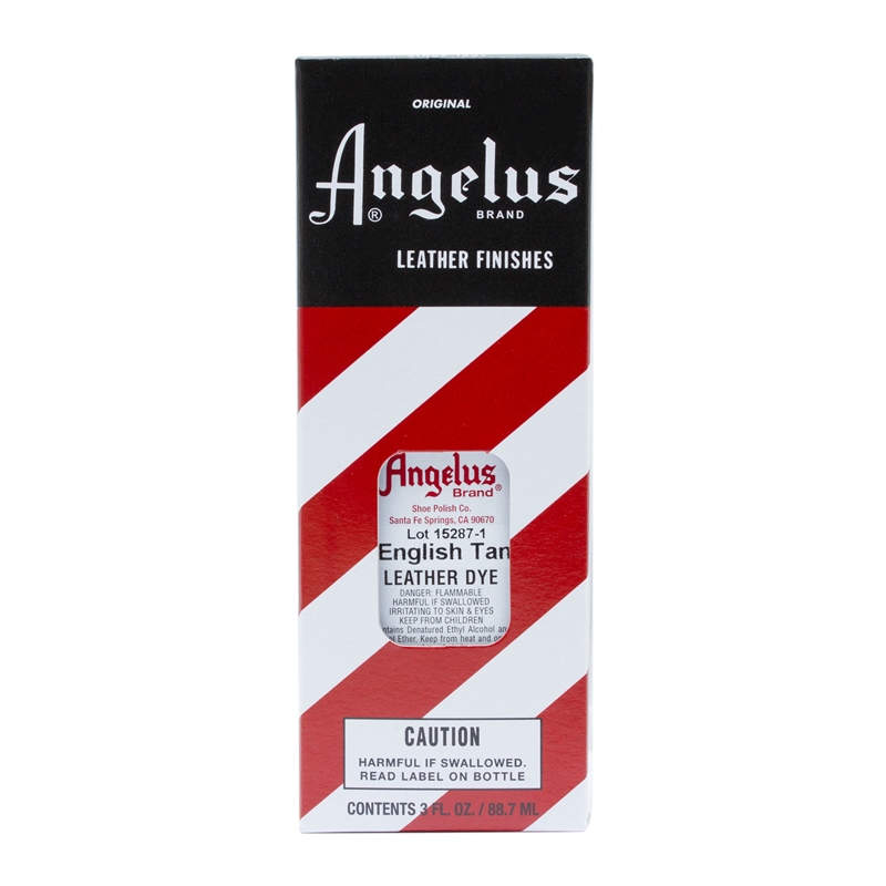 Angelus Leather Dye, 3 fl oz/89ml Bottle. 019 English Tan