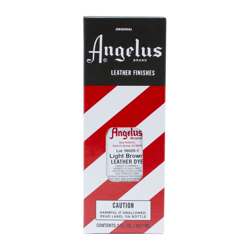 Angelus Leather Dye, 3 fl oz/89ml Bottle. 021 Light Brown