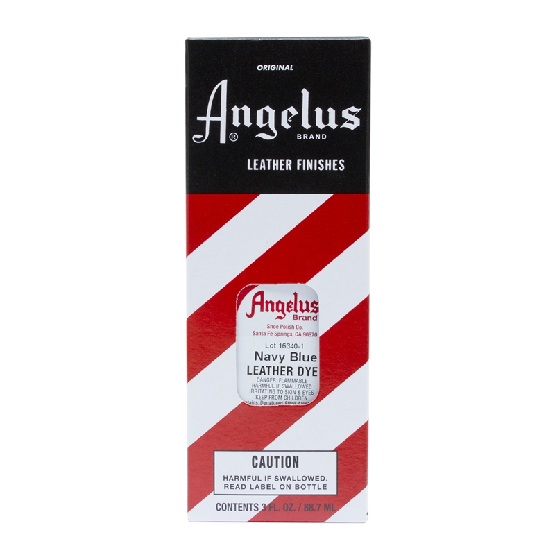 Angelus Leather Dye, 3 fl oz/89ml Bottle. 042 Navy Blue