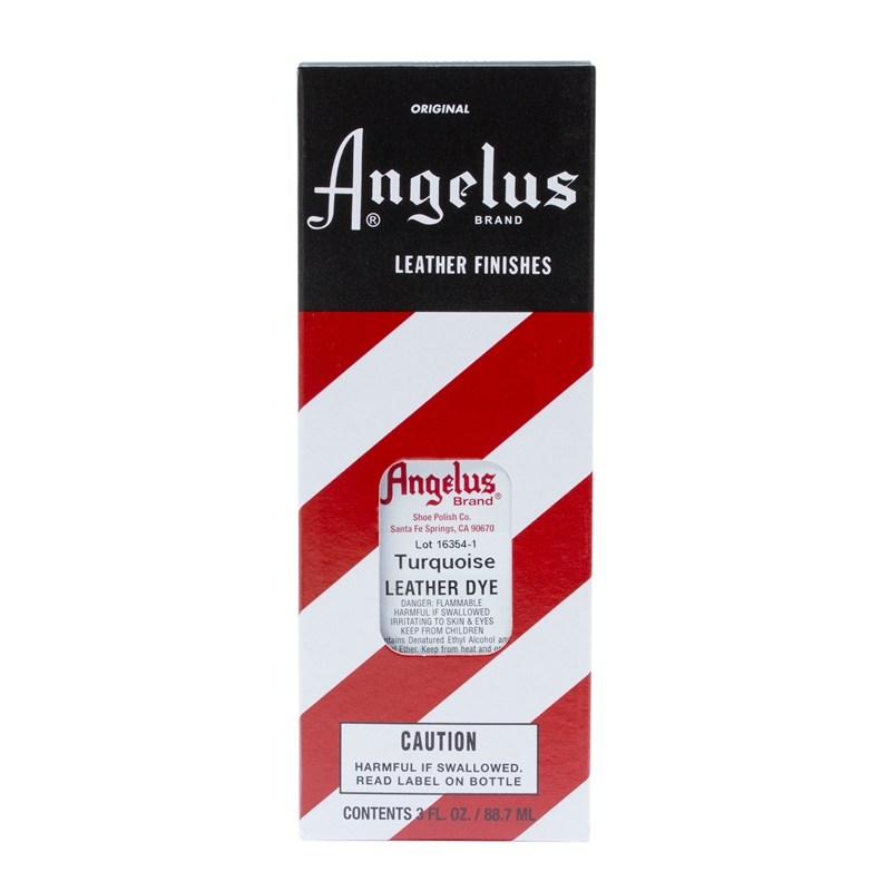 Angelus Leather Dye, 3 fl oz/89ml Bottle. 043 Turquoise