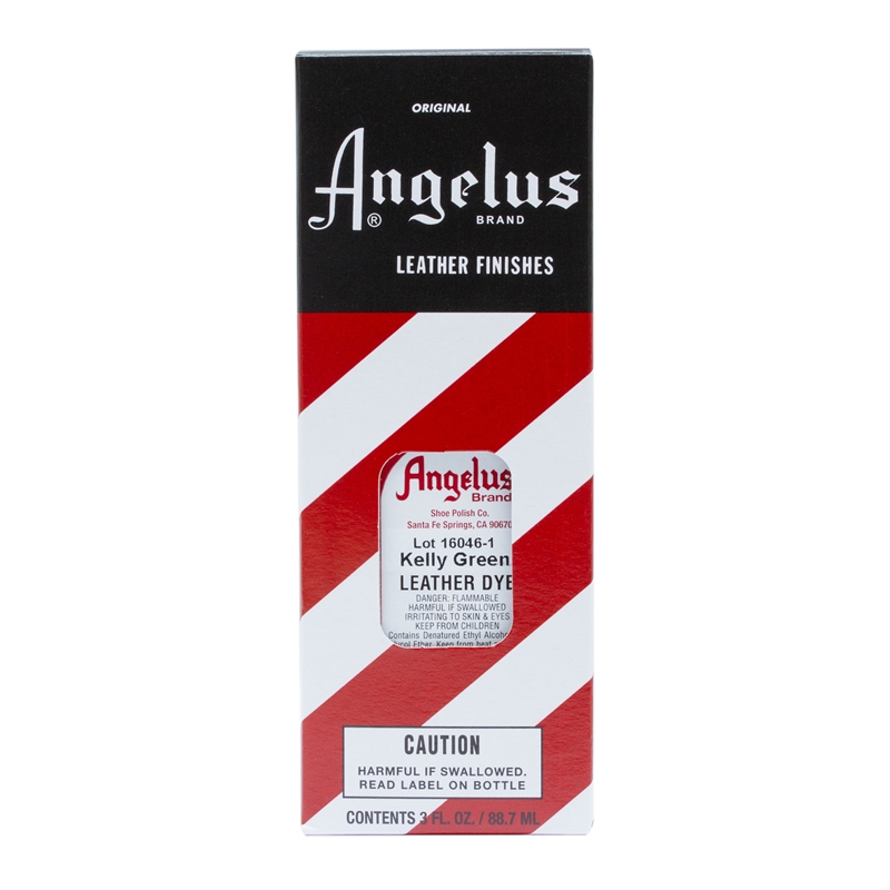 Angelus Leather Dye, 3 fl oz/89ml Bottle. 051 Kelly Green