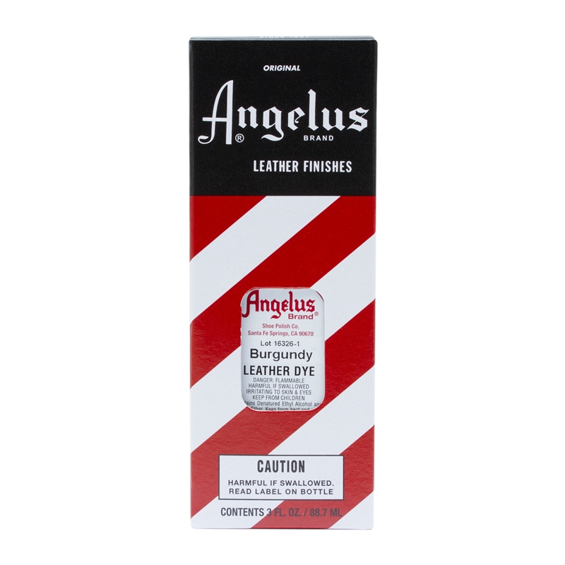 Angelus Leather Dye, 3 fl oz/89ml Bottle. 060 Burgundy