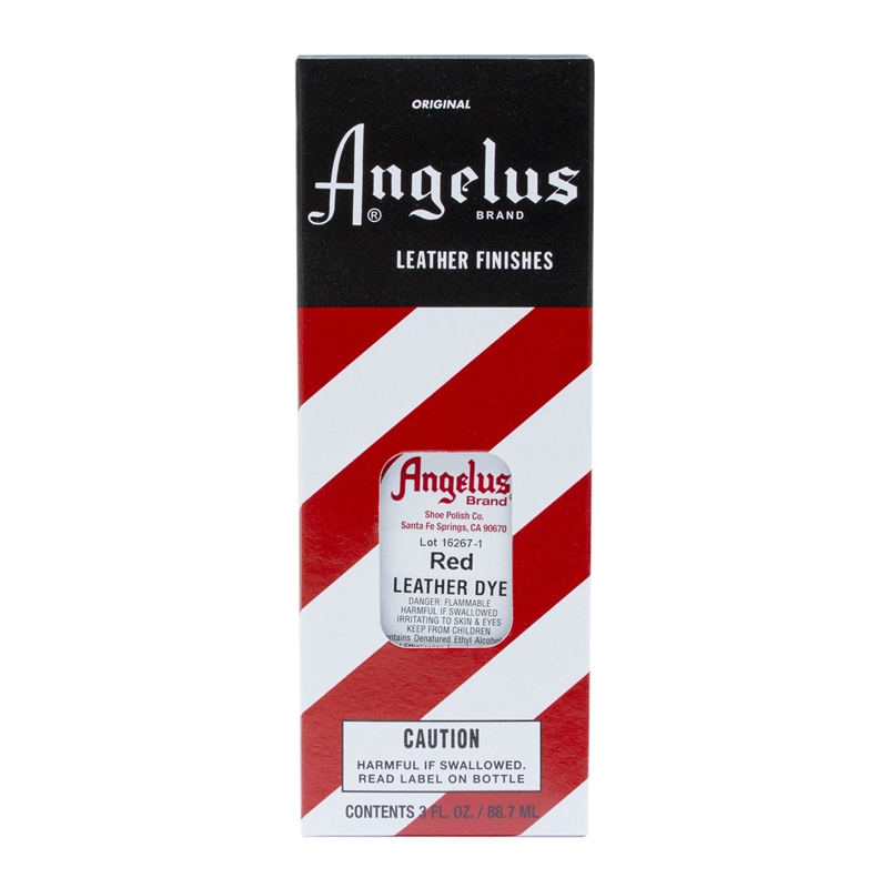 Angelus Leather Dye, 3 fl oz/89ml Bottle. 064 Red