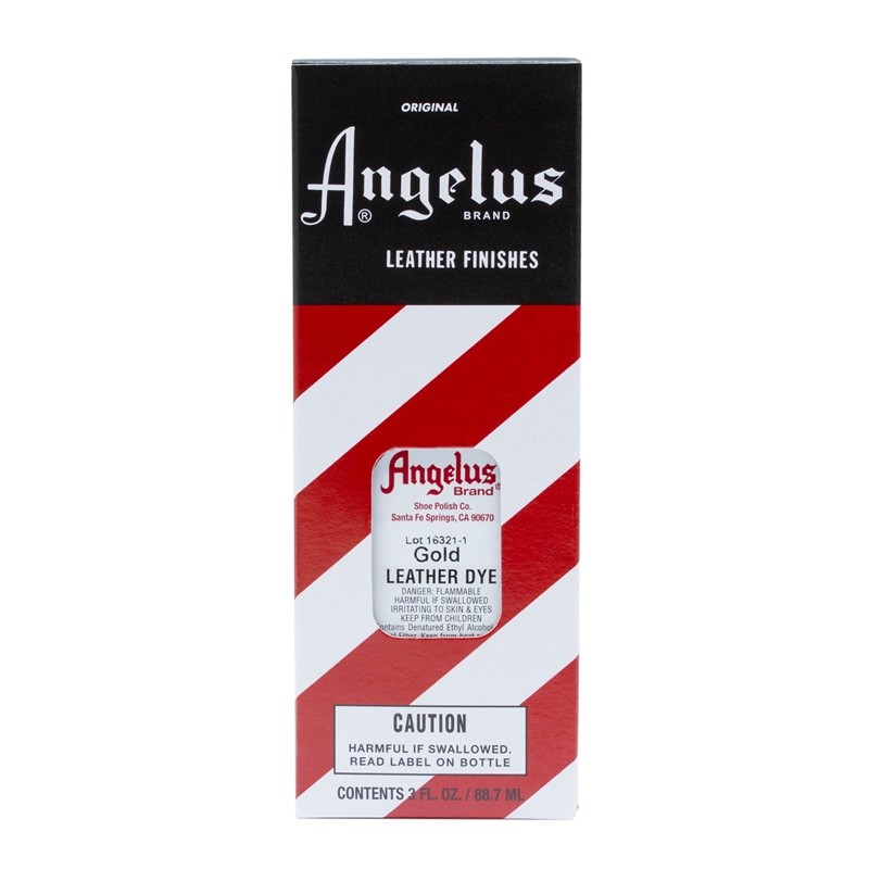 Angelus Leather Dye, 3 fl oz/89ml Bottle. 072 Gold