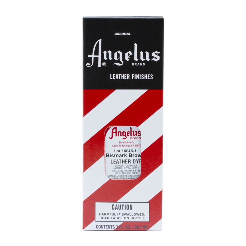 Angelus Leather Dye, 3 fl oz/89ml Bottle. 091 Bismark Brown