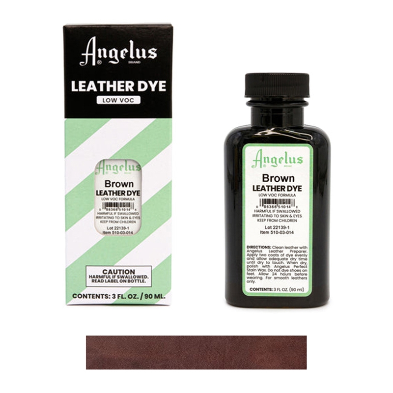 Angelus Leather Dye, 3 fl oz/89ml Bottle. 002 Jet Black