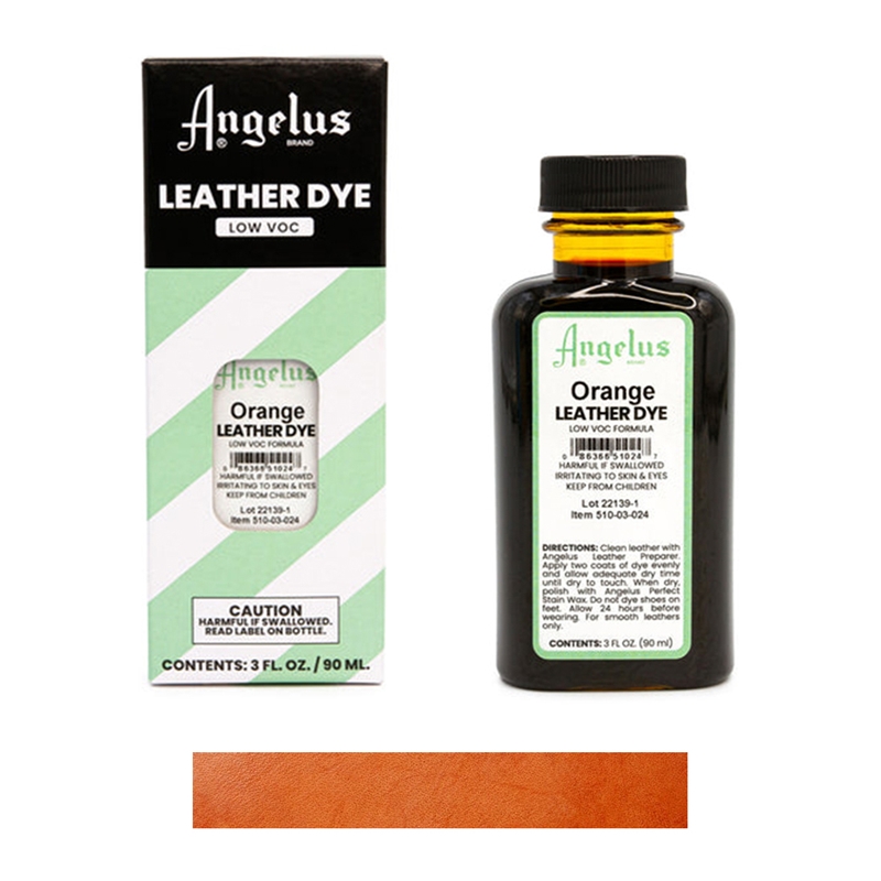 Angelus Leather Dye, 3 fl oz/89ml Bottle. 002 Jet Black