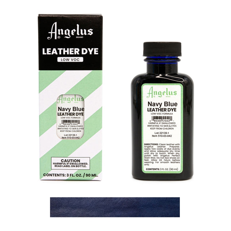 Angelus Leather Dye, 3 fl oz/89ml Bottle. 002 Jet Black