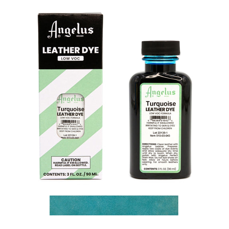 Angelus Leather Dye, 3 fl oz/89ml Bottle. 002 Jet Black