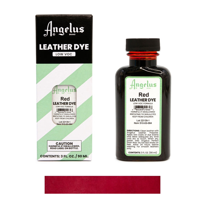 Angelus Leather Dye, 3 fl oz/89ml Bottle. 002 Jet Black