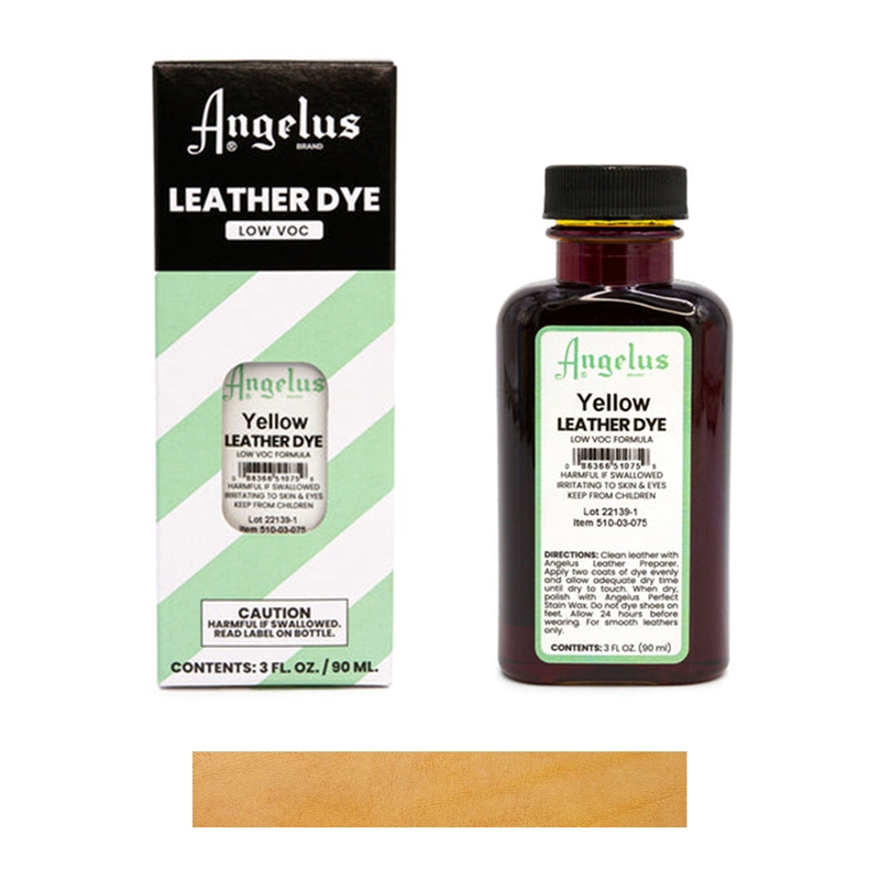 Angelus Leather Dye, 3 fl oz/89ml Bottle. 002 Jet Black