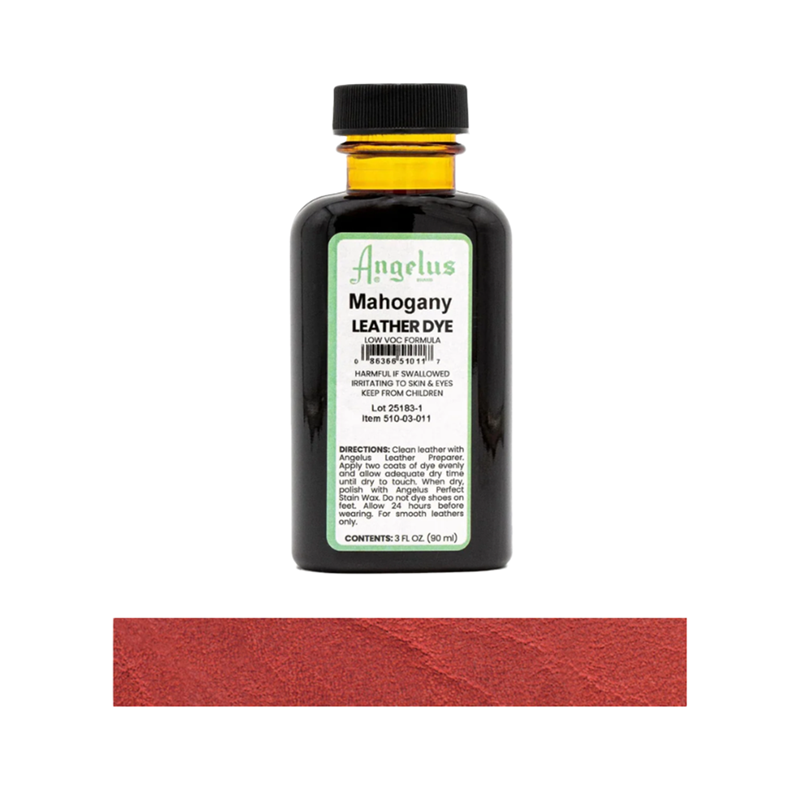 Angelus Leather Dye, 3 fl oz/89ml Bottle. 002 Jet Black