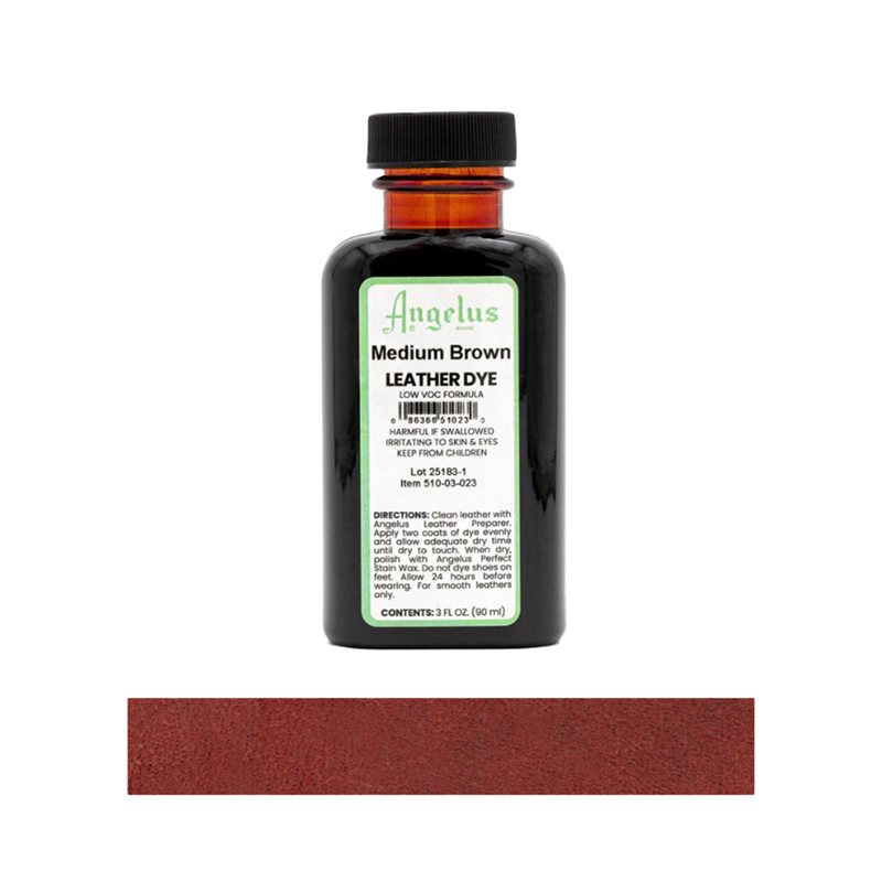 Angelus Leather Dye, 3 fl oz/89ml Bottle. 002 Jet Black