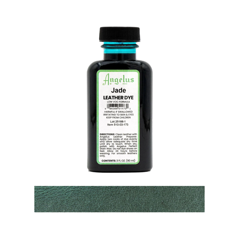 Angelus Leather Dye, 3 fl oz/89ml Bottle. 002 Jet Black