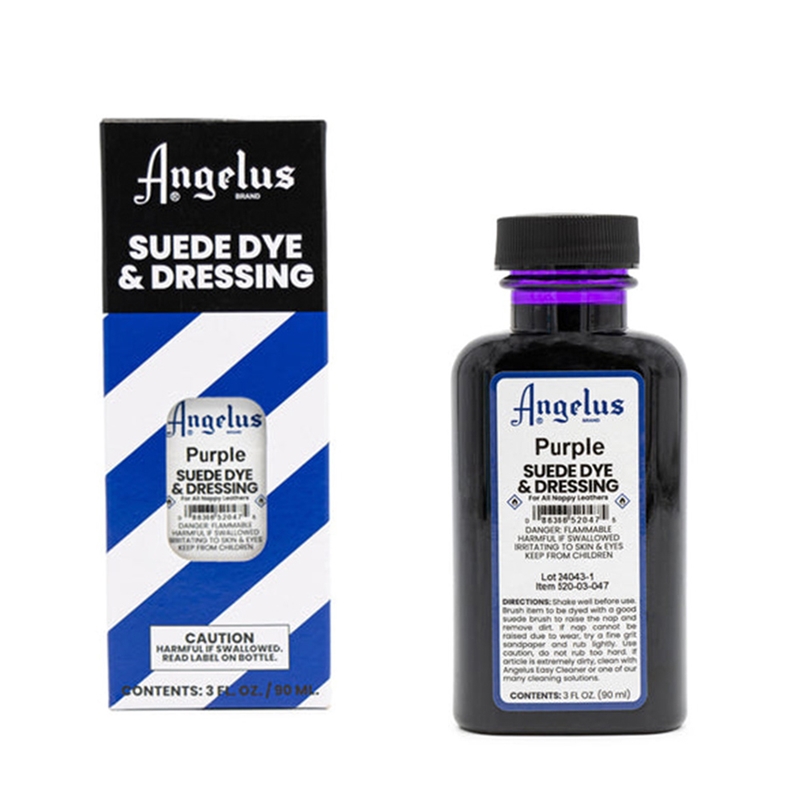 Angelus Suede Dye and Dressing, 3 fl oz/89ml Bottle. Purple