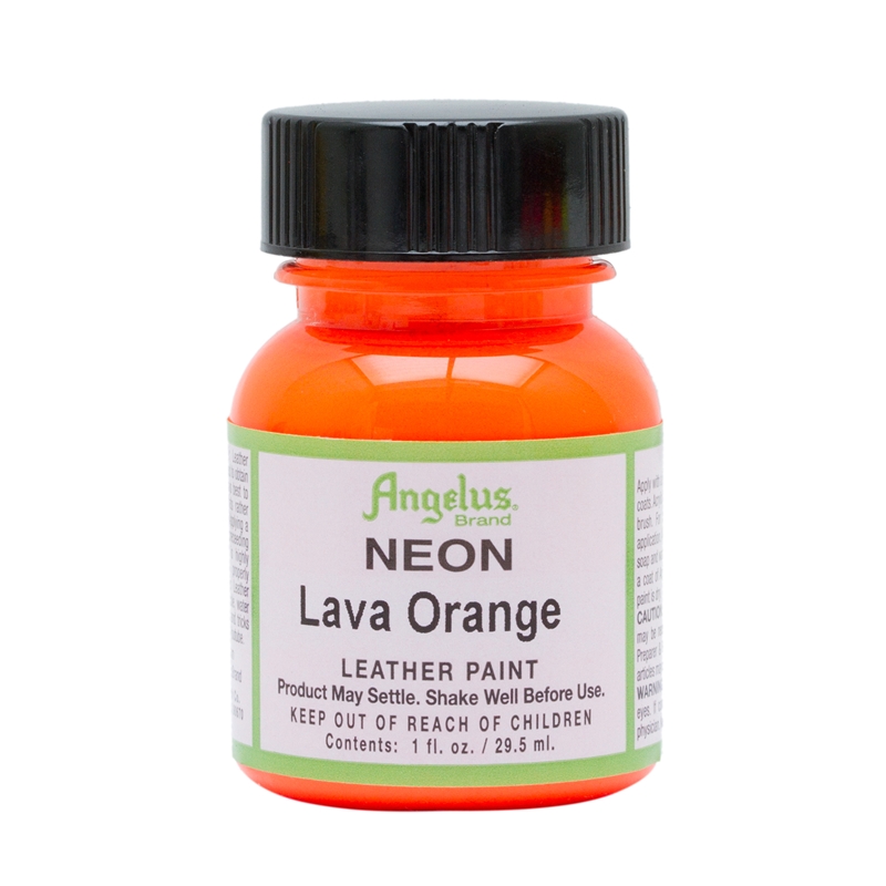 Angelus Neon Acrylic Leather Paint Lava Orange 130