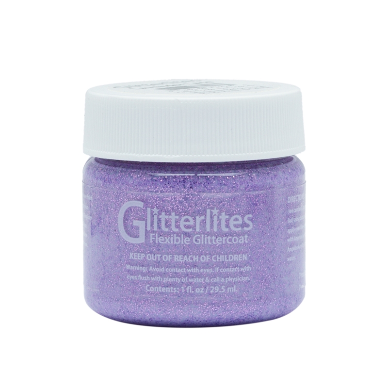 Angelus Glitterlites Acrylic Leather Paint 1 fl oz/30ml Bottle. Lavender Lace