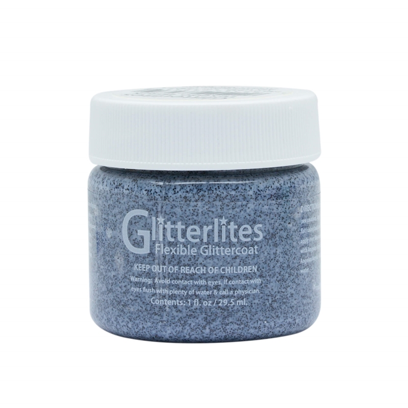 Angelus Glitterlites Acrylic Leather Paint 1 fl oz/30ml Bottle. Tuxedo Black