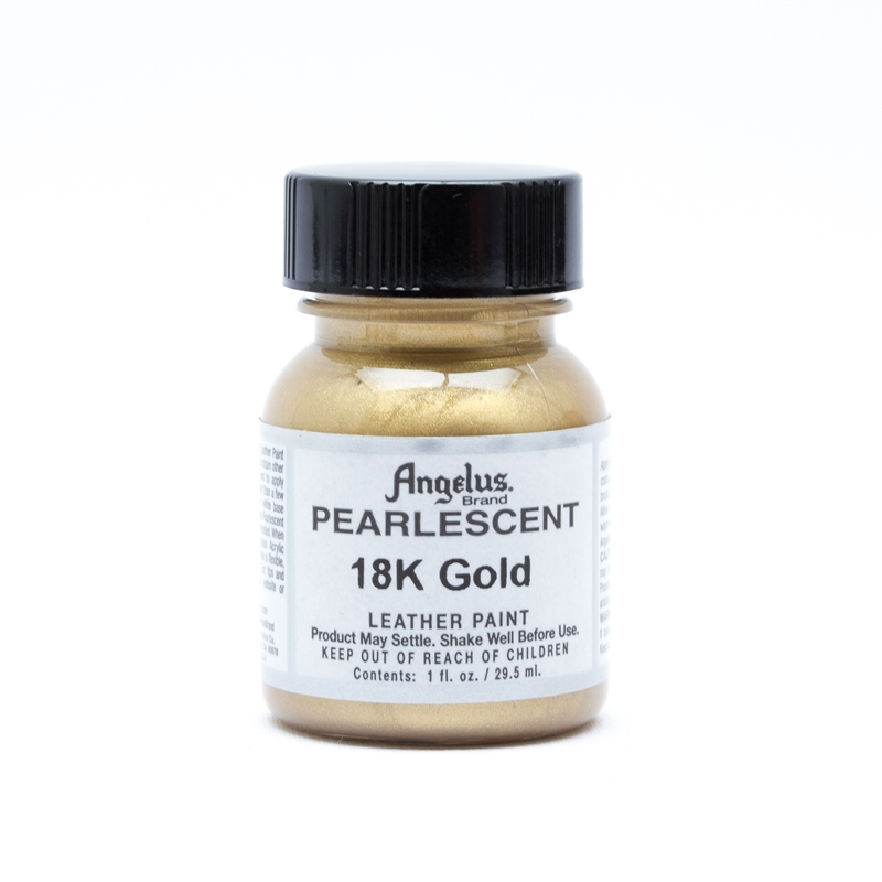 Angelus Pearlescent Acrylic Leather Paint 1 fl oz/30ml 18K Gold
