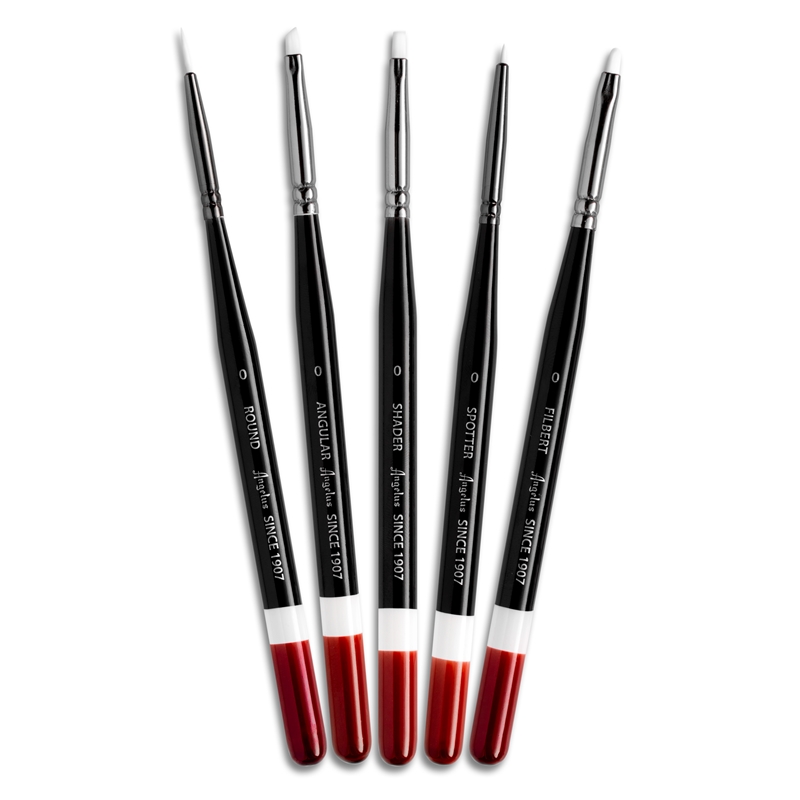 Angelus Micro Detail Paint Brushes 5 piece set