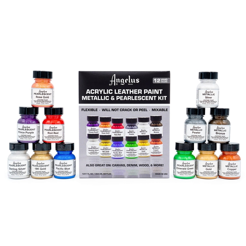 Angelus Leather Acrylic Paint Basics Kit