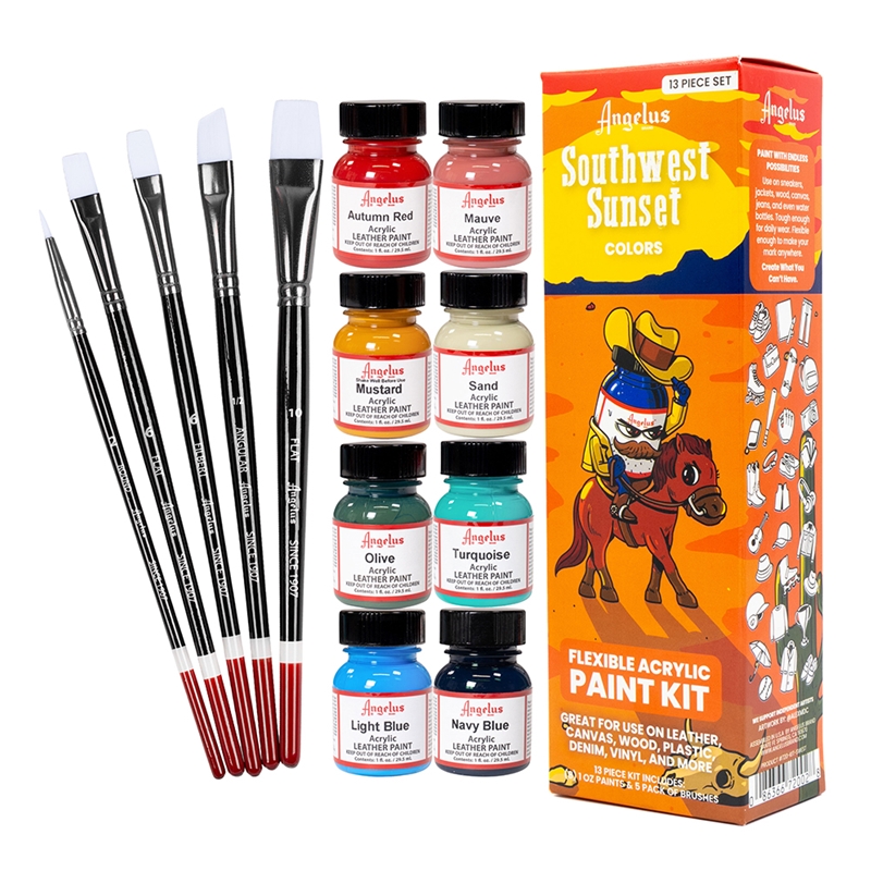 Angelus Leather Acrylic Paint Basics Kit