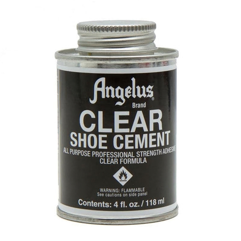 Angelus Clear Shoe Cement 4 fl oz. Professional Strength.