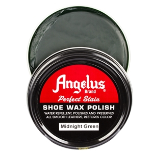 Angelus Perfect Stain Wax Shoe Polish 60ml Midnight Green