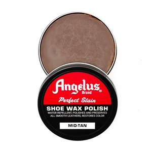 Angelus Perfect Stain Wax Shoe Polish 60ml Mid Tan