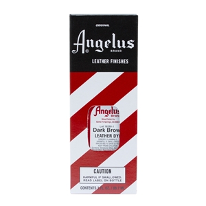 Angelus Leather Dye, 3 fl oz/89ml Bottle. 018 Dark Brown