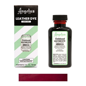 Angelus Leather Dye, 3 fl oz/89ml Bottle. 002 Jet Black