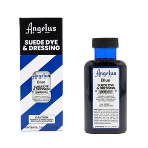 Angelus Suede Dye and Dressing, 3 fl oz/89ml Bottle. Blue