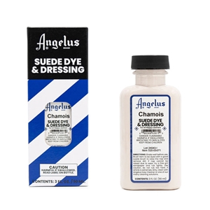 Angelus Suede Dye and Dressing, 3 fl oz/89ml Bottle. Chamois