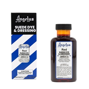 Angelus Suede Dye and Dressing, 3 fl oz/89ml Bottle. Red