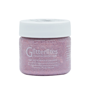 Angelus Glitterlites Acrylic Leather Paint 1 fl oz/30ml Bottle. Candy Pink