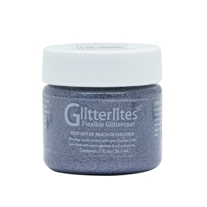 Angelus Glitterlites Acrylic Leather Paint 1 fl oz/30ml Bottle. Gunmetal